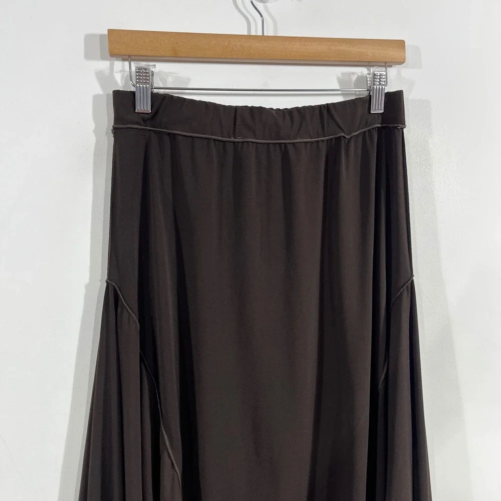 Max Studio VTG 90s Brown Handkerchief Hem Midi Skirt Small Fairy Grunge Boho